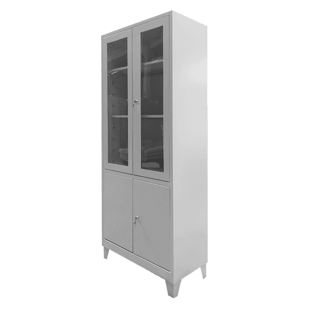 Dulap metalic tip vitrina 4 usi, plexiglas si metal 760x380x1760