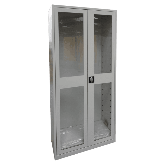 Dulap metalic tip vitrina 4 usi, plexiglas si metal 900x400x1900