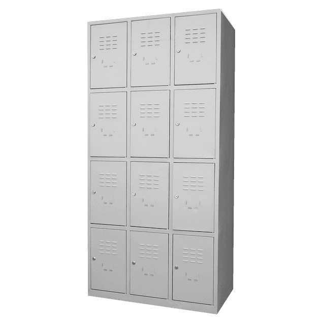 Dulap vestiar metalic 12 usi mici 890x450x1800