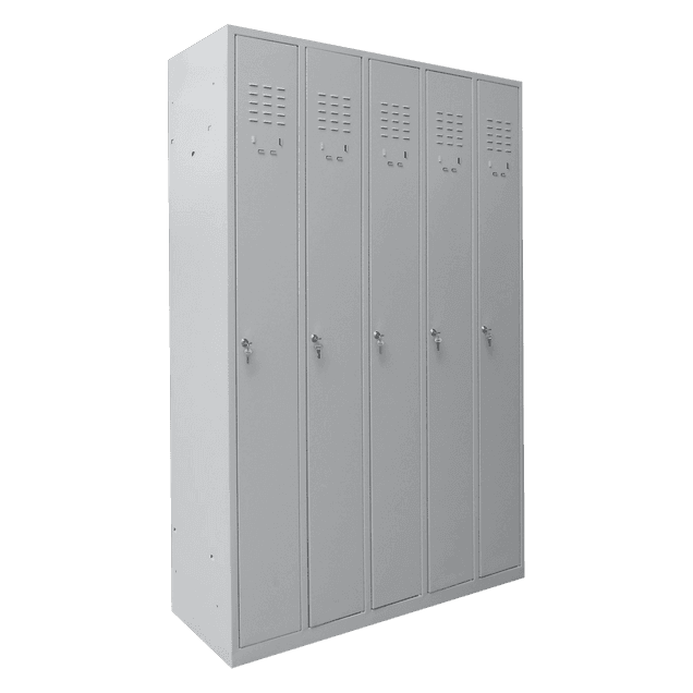 Dulap vestiar metalic 5 usi lungi 1200x450x1800