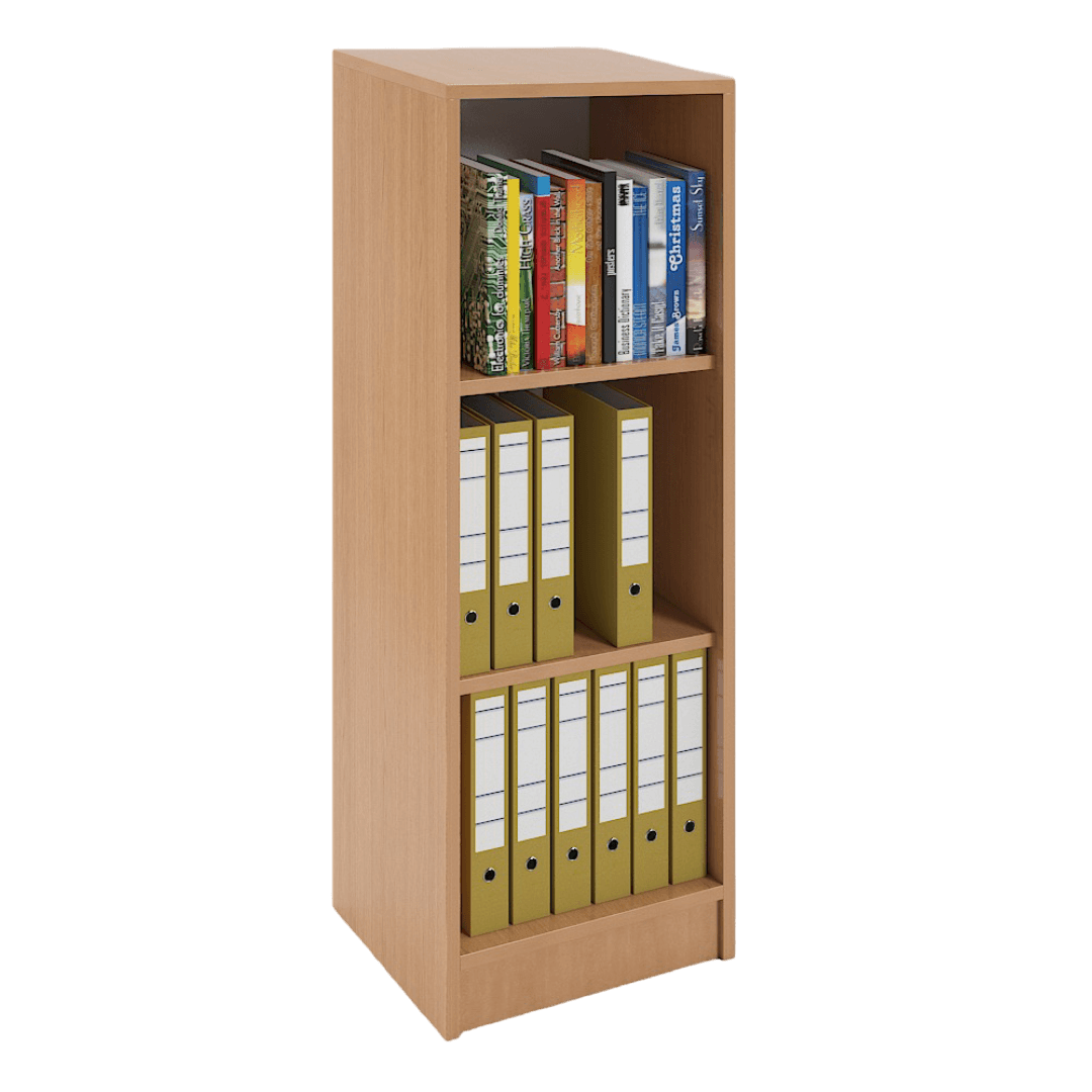 Etajera Birou Ingusta, 3 Spatii Depozitare, 2 Polite, 400x380x1200, Culoare stejar