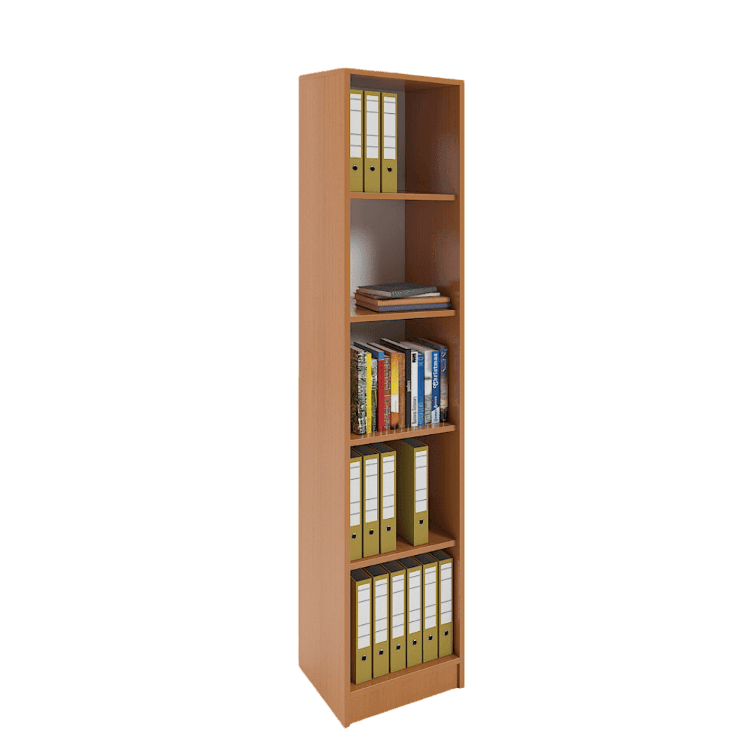 Etajera Birou Ingusta, 5 Spatii Depozitare 400x380x1900, Culoare cires