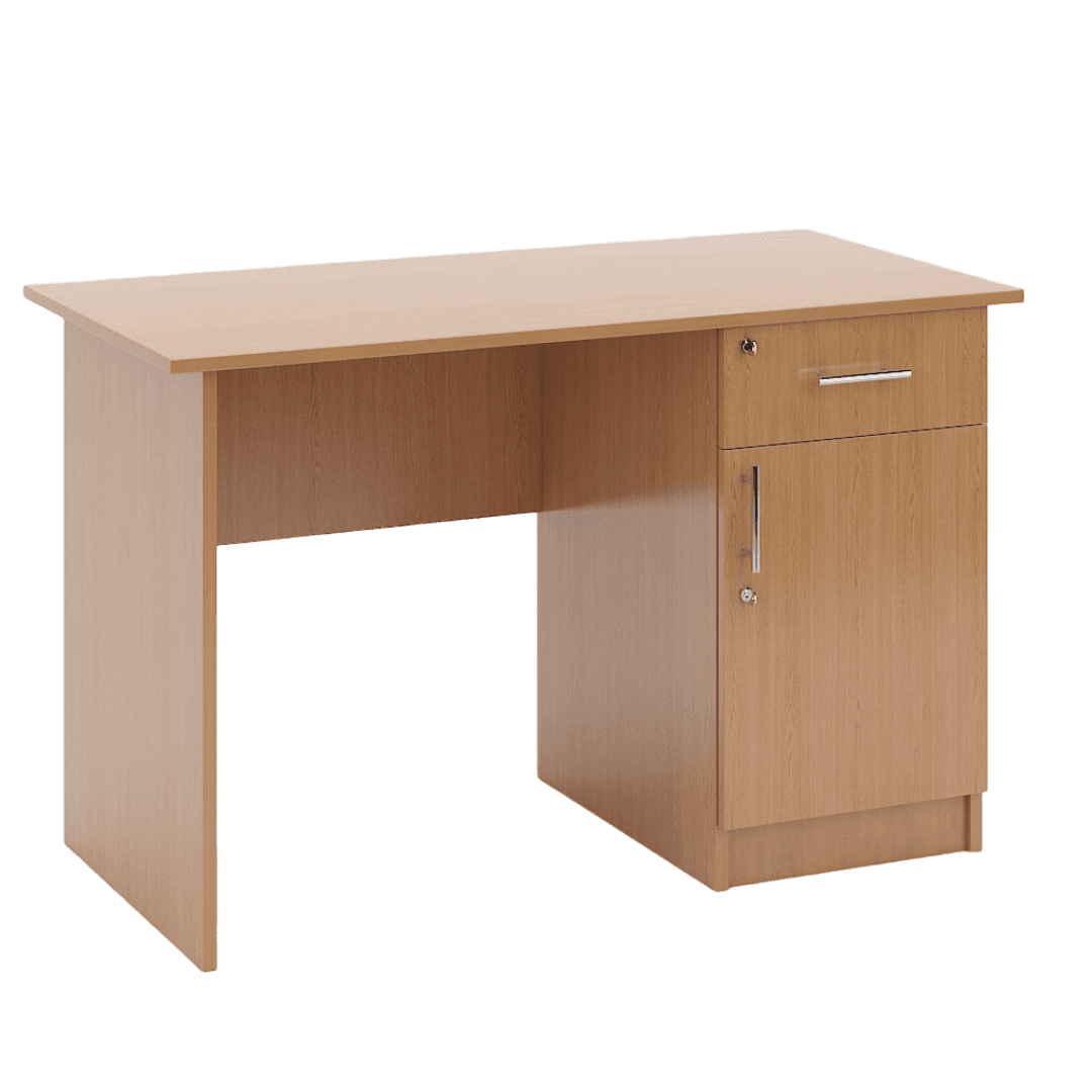 Catedra Profesor cu Corp Lateral Dreapta cu sertar si usa 1200x600x760, Culoare stejar