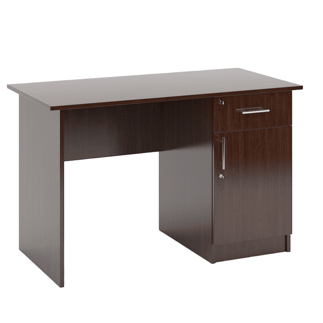 Catedra Profesor cu Corp Lateral Dreapta cu sertar si usa 1200x600x760, Culoare wenge
