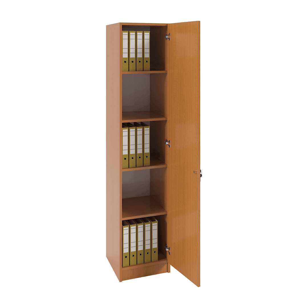 Dulap birou îngust 1 ușă 400x420x1900, Cireș - imaginea 2