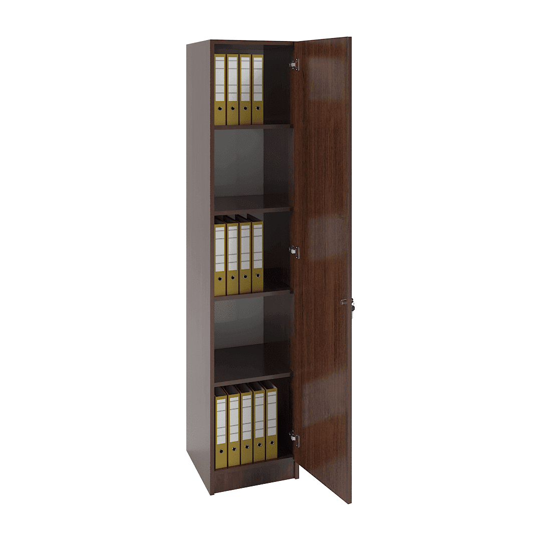Dulap birou îngust 1 ușă 400x420x1900, Wenge - imaginea 2