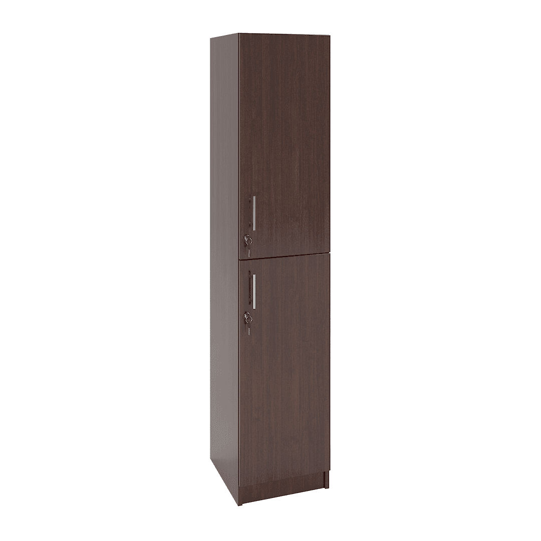 Dulap birou îngust 2 uși 400x400x1900, Wenge