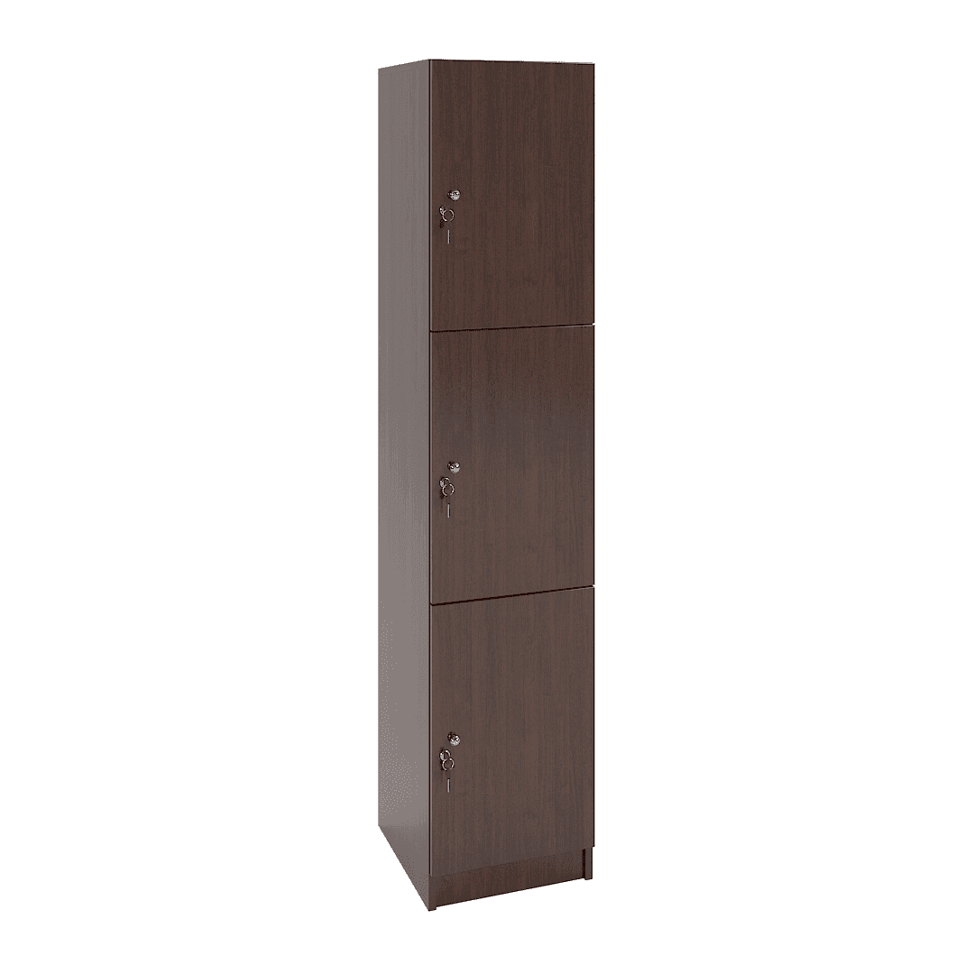 Dulap birou îngust 3 uși (1x3) 400x420x1900, Wenge