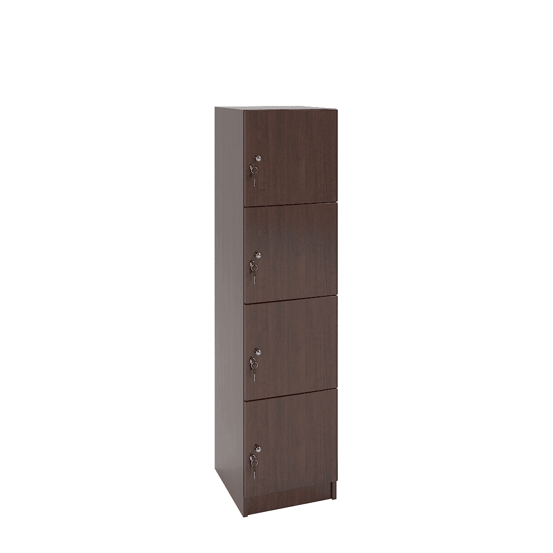 Dulap birou îngust 4 uși (1x4) 400x420x1600, Wenge