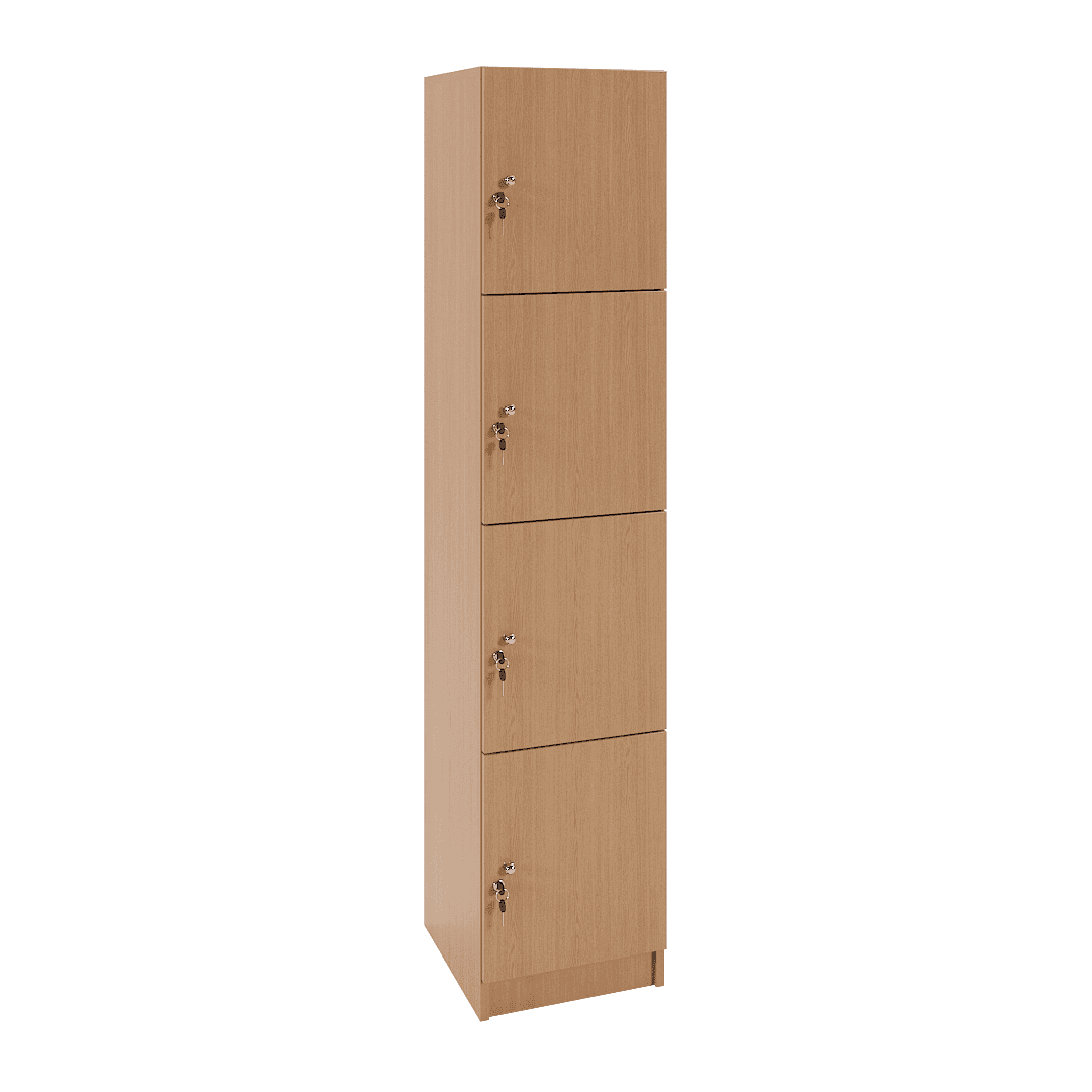 Dulap birou îngust 4 uși (1x4) 400x420x1900, Stejar