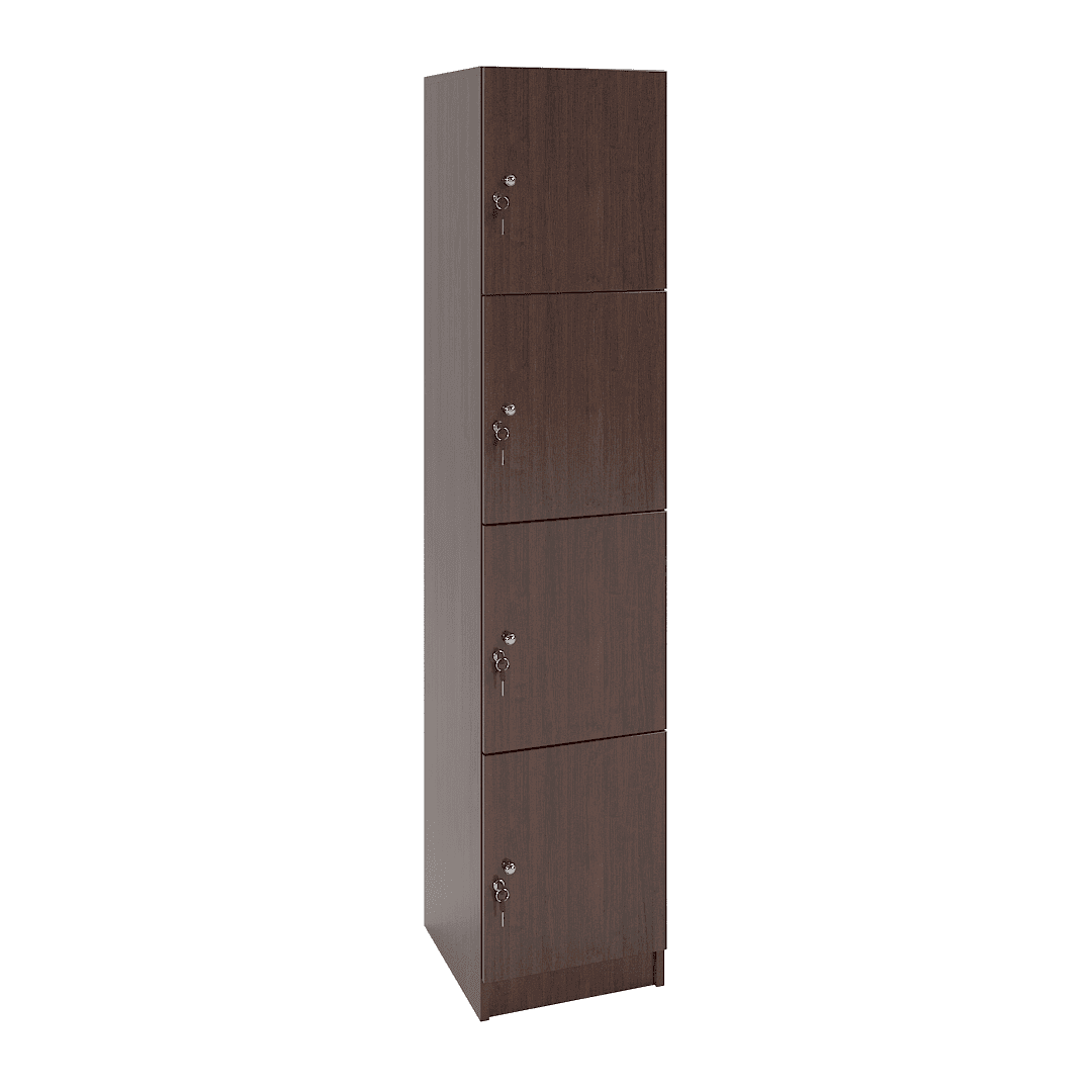 Dulap birou îngust 4 uși (1x4) 400x420x1900, Wenge