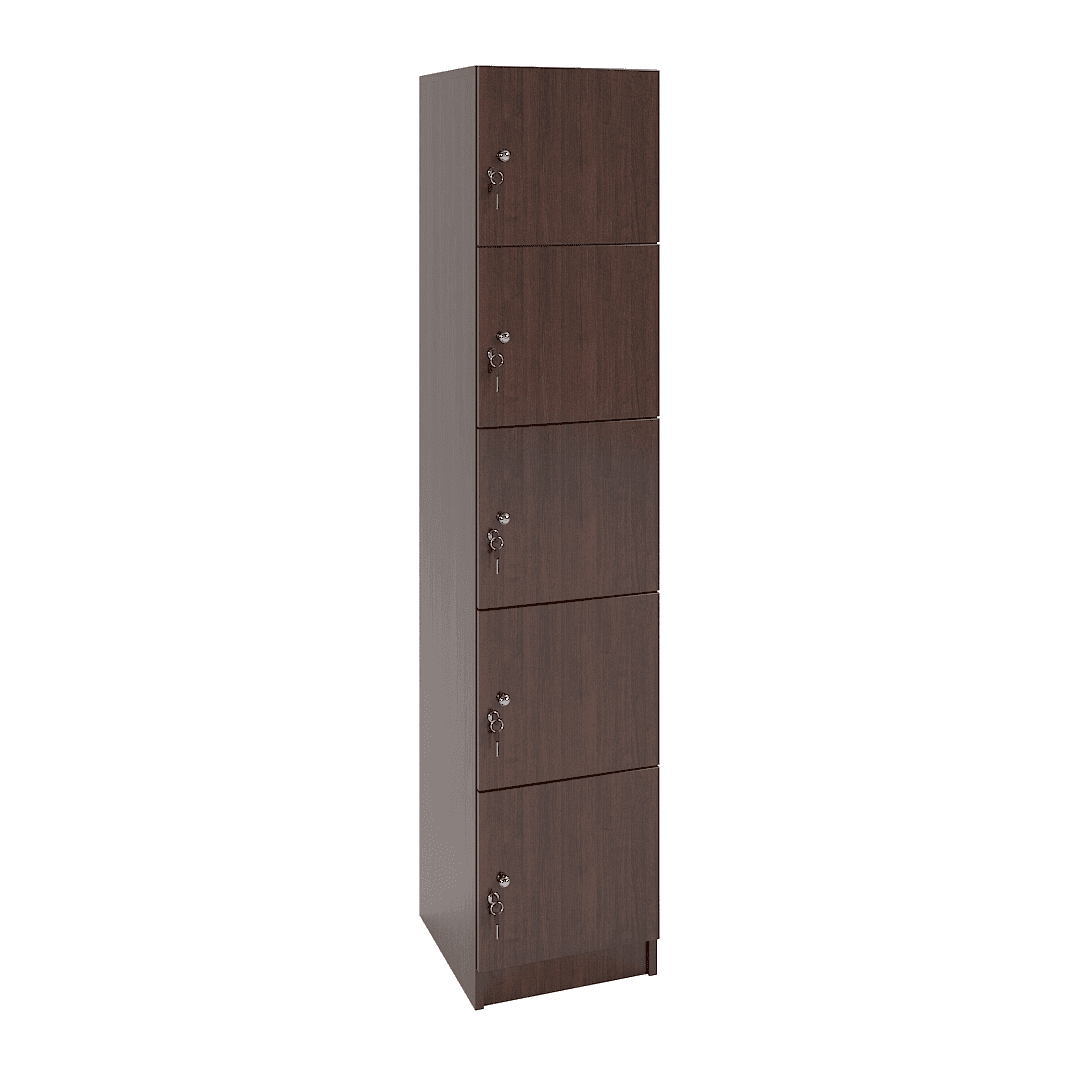 Dulap birou îngust 5 uși (1x5) 400x420x1900, Wenge