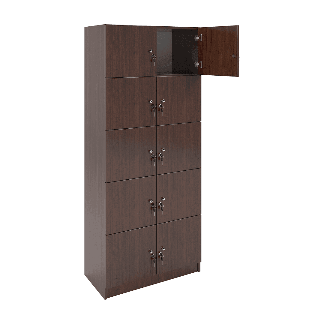 Dulap compartimentat 10 casete (2x5) 800x420x1900, Wenge - imaginea 2