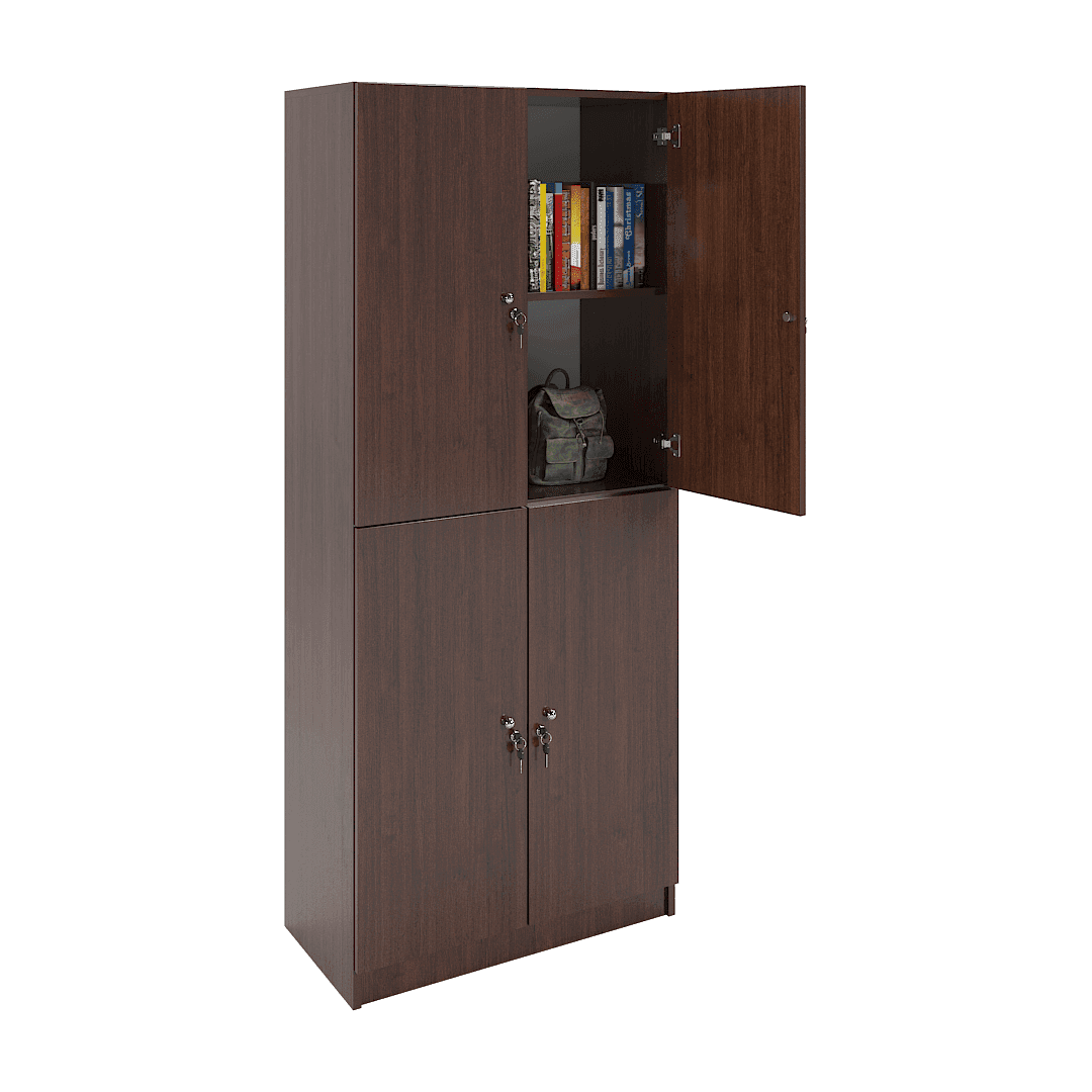 Dulap compartimentat 4 casete (2x2) 800x400x1900, Wenge - imaginea 2