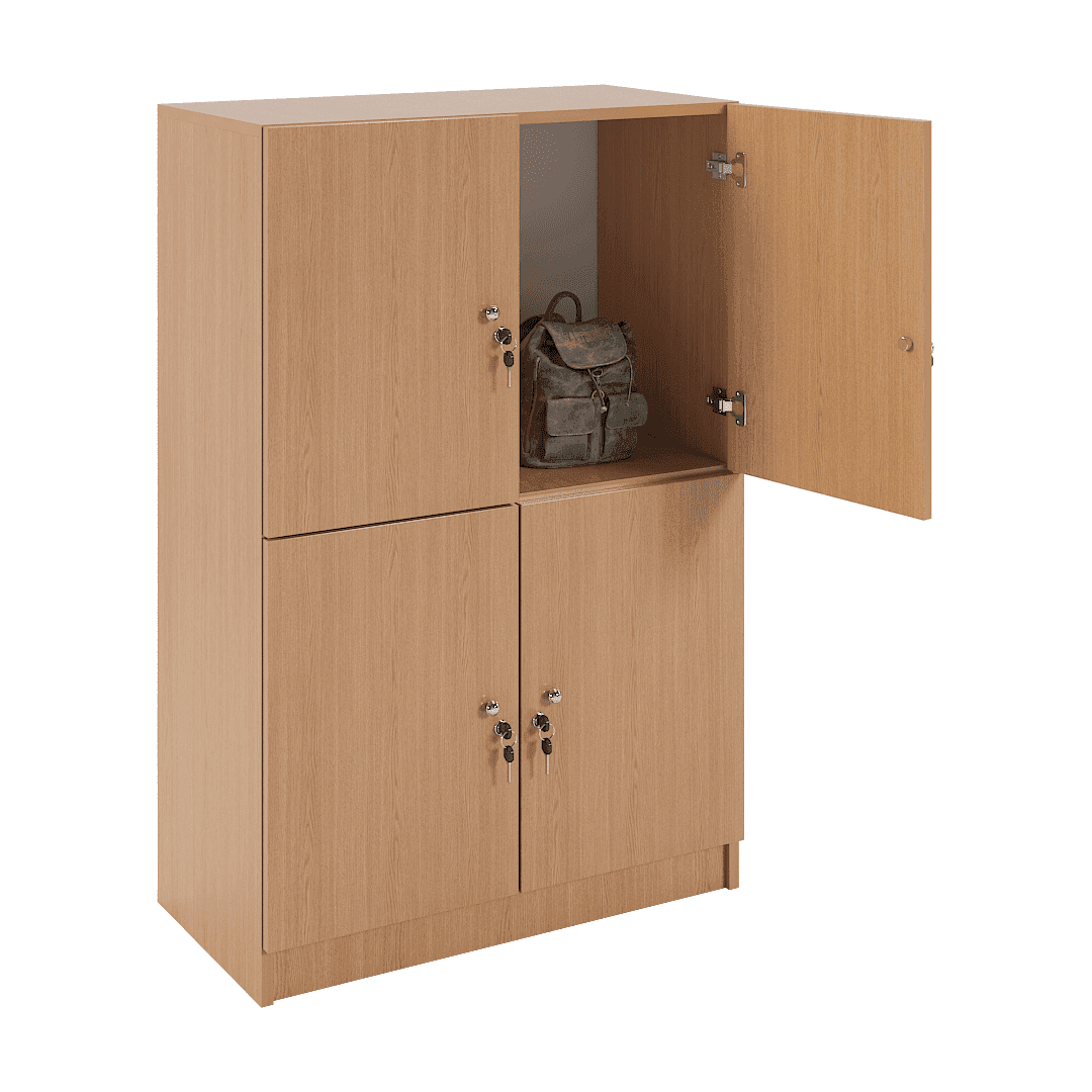 Dulap compartimentat 4 casete (2x2) 800x420x1220, Stejar - imaginea 2