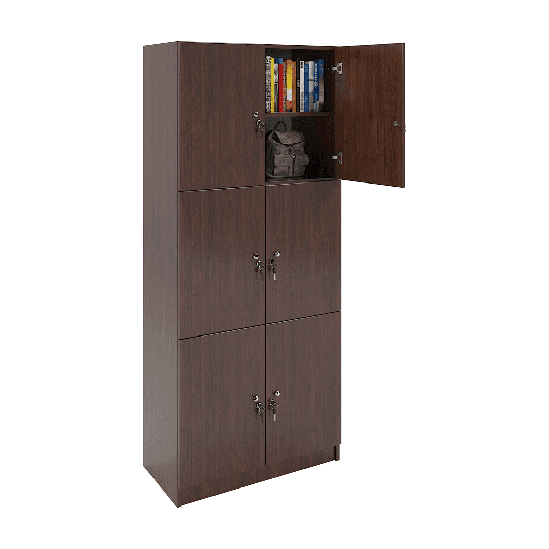Dulap compartimentat 6 casete (2x3) 800x420x1900, Wenge - imaginea 2