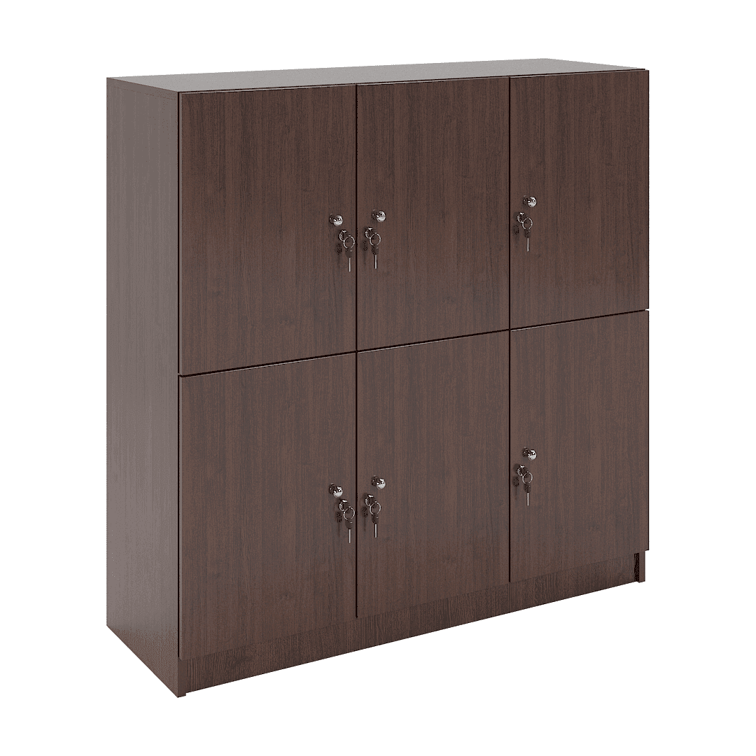 Dulap compartimentat 6 casete (3x2) 1200x400x1220, Wenge