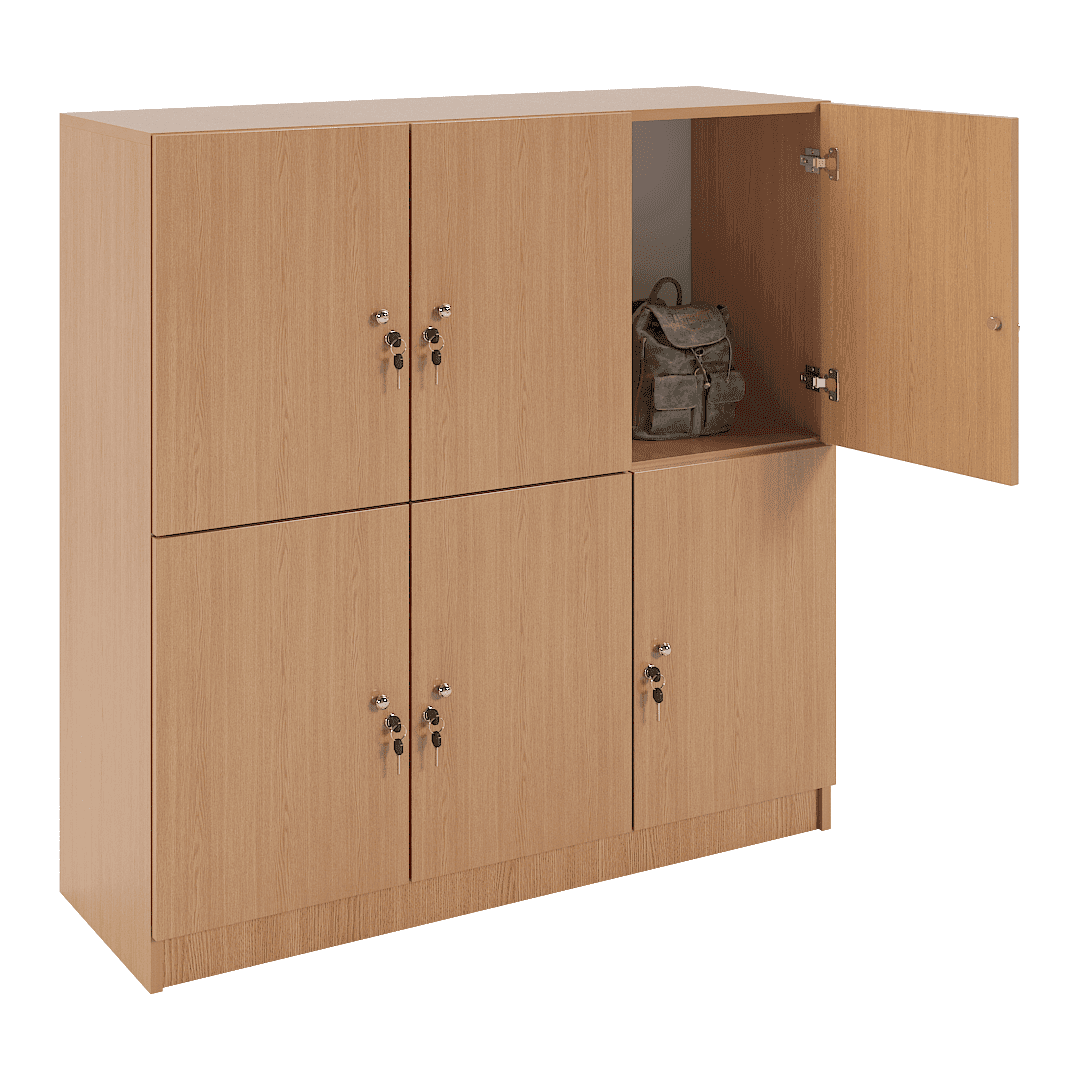 Dulap compartimentat 6 casete (3x2) 1200x420x1220, Stejar - imaginea 2