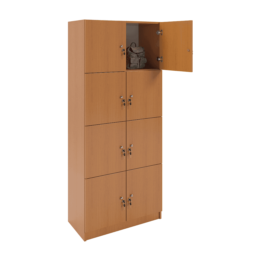 Dulap compartimentat 8 casete (2x4) 800x400x1900, Cireș - imaginea 2