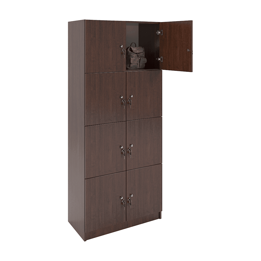 Dulap compartimentat 8 casete (2x4) 800x420x1900, Wenge - imaginea 2