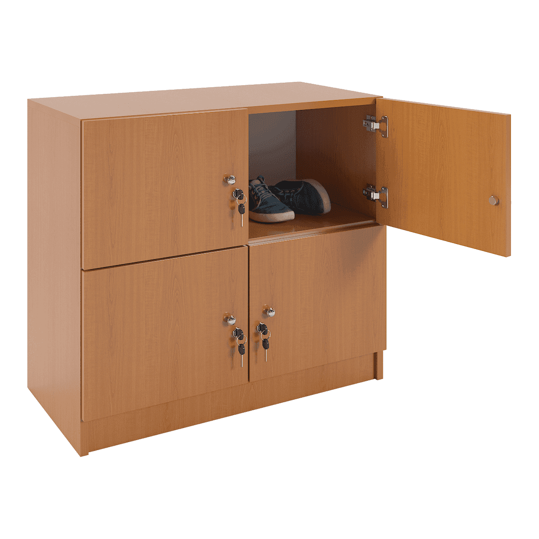 Dulap jos compartimentat 4 casete (2x2) 800x400x720, Cireș - imaginea 2