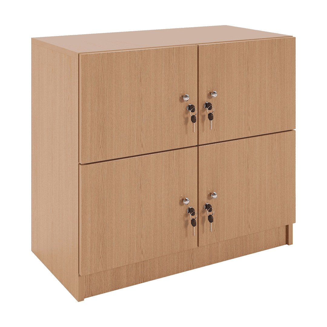 Dulap jos compartimentat 4 casete (2x2) 800x400x720, Stejar