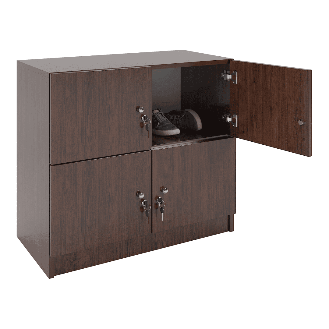 Dulap jos compartimentat 4 casete (2x2) 800x420x720, Wenge - imaginea 2