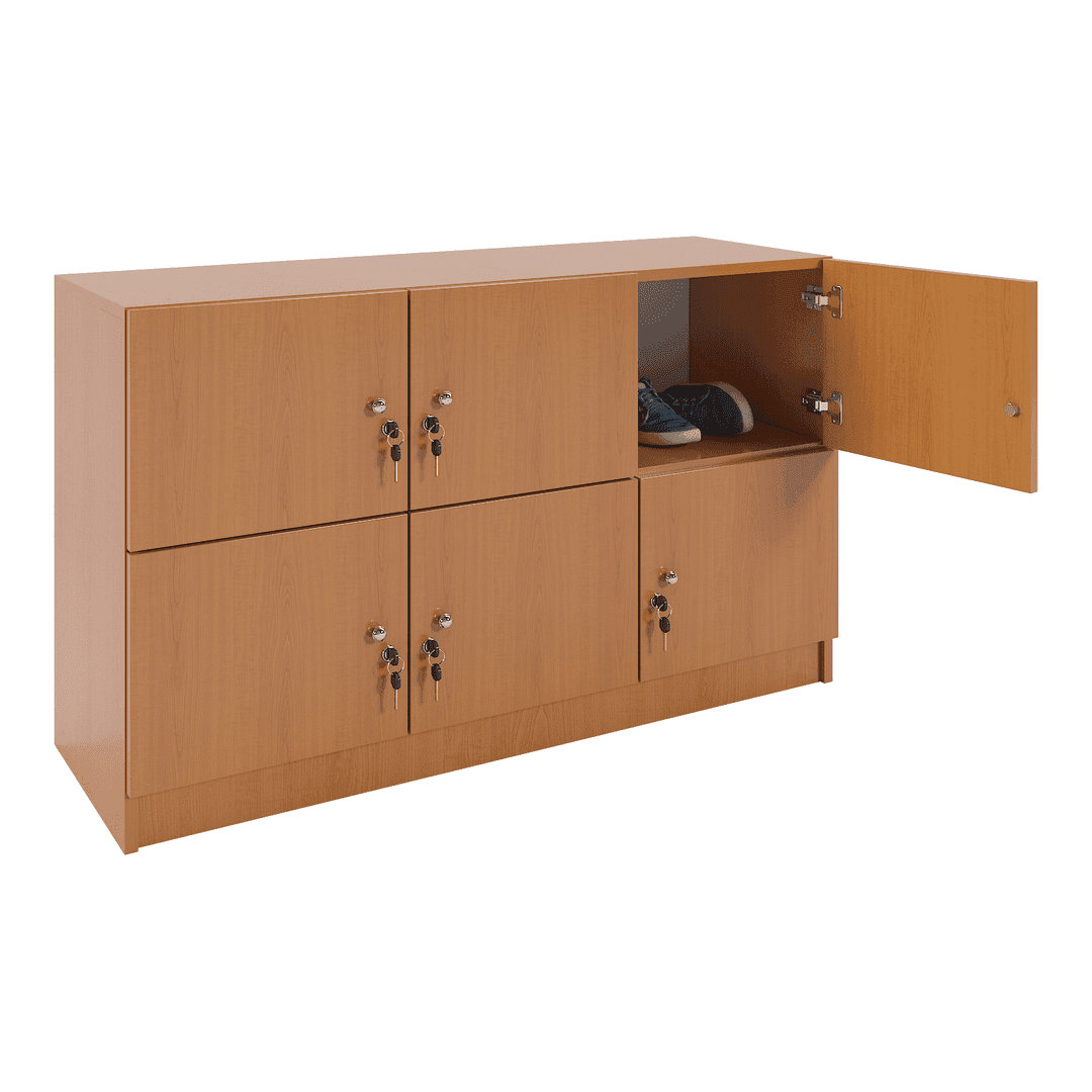 Dulap jos compartimentat 6 casete (3x2) 1200x400x720, Cireș - imaginea 2
