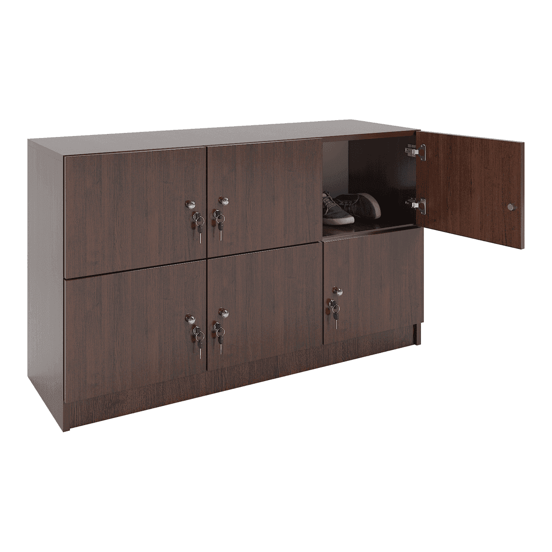 Dulap jos compartimentat 6 casete (3x2) 1200x420x720, Wenge - imaginea 2