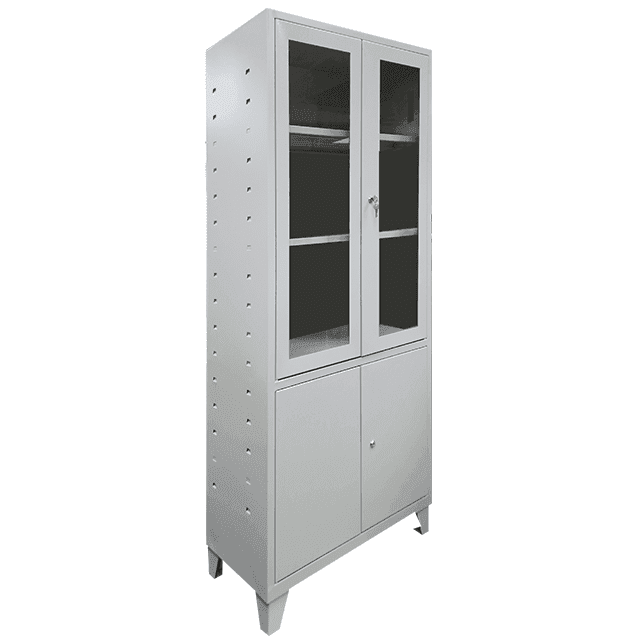 Dulap metalic tip vitrina 4 usi, pereti simpli 760x380x1760