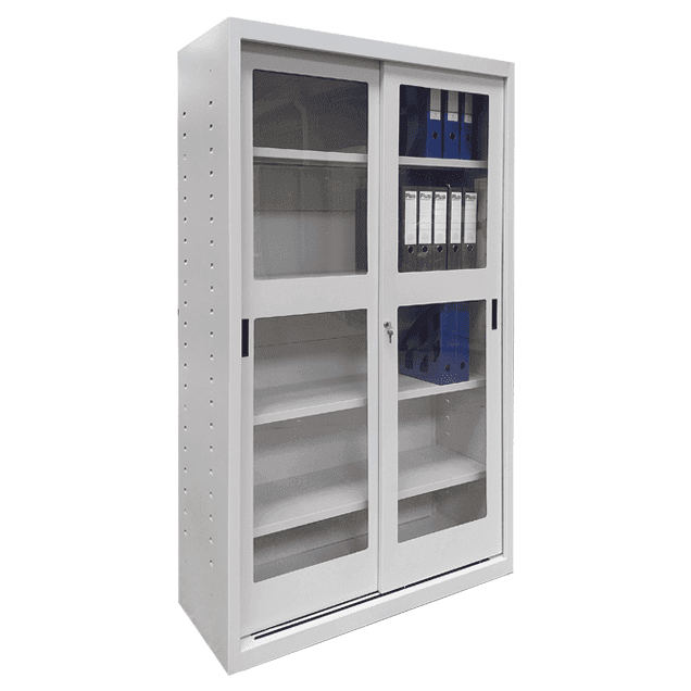 Dulap metalic tip vitrina cu usi glisante 1200x450x1900