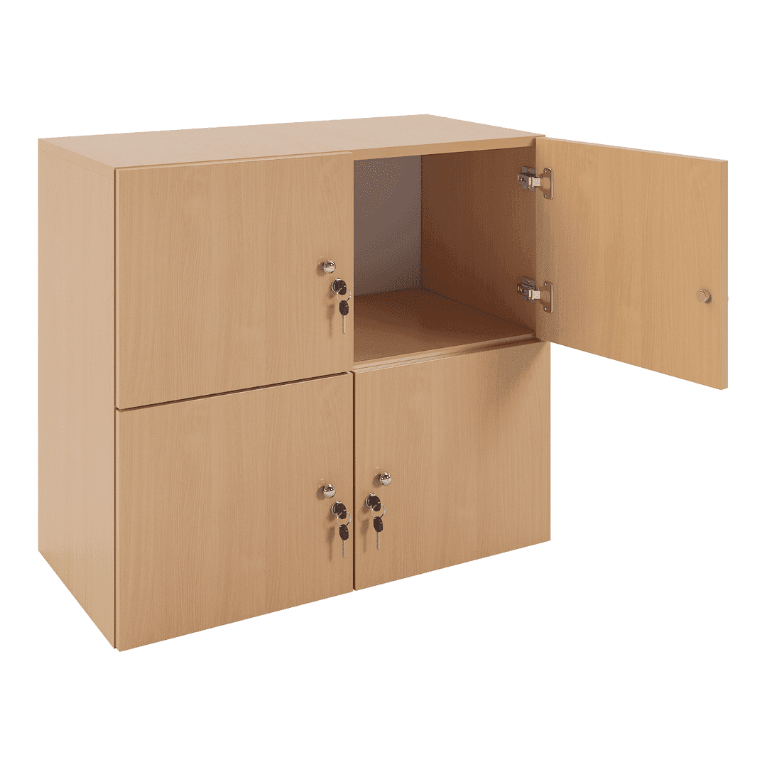 Dulap suprapozabil 4 casete (2x2) 800x400x720, Fag - imaginea 2