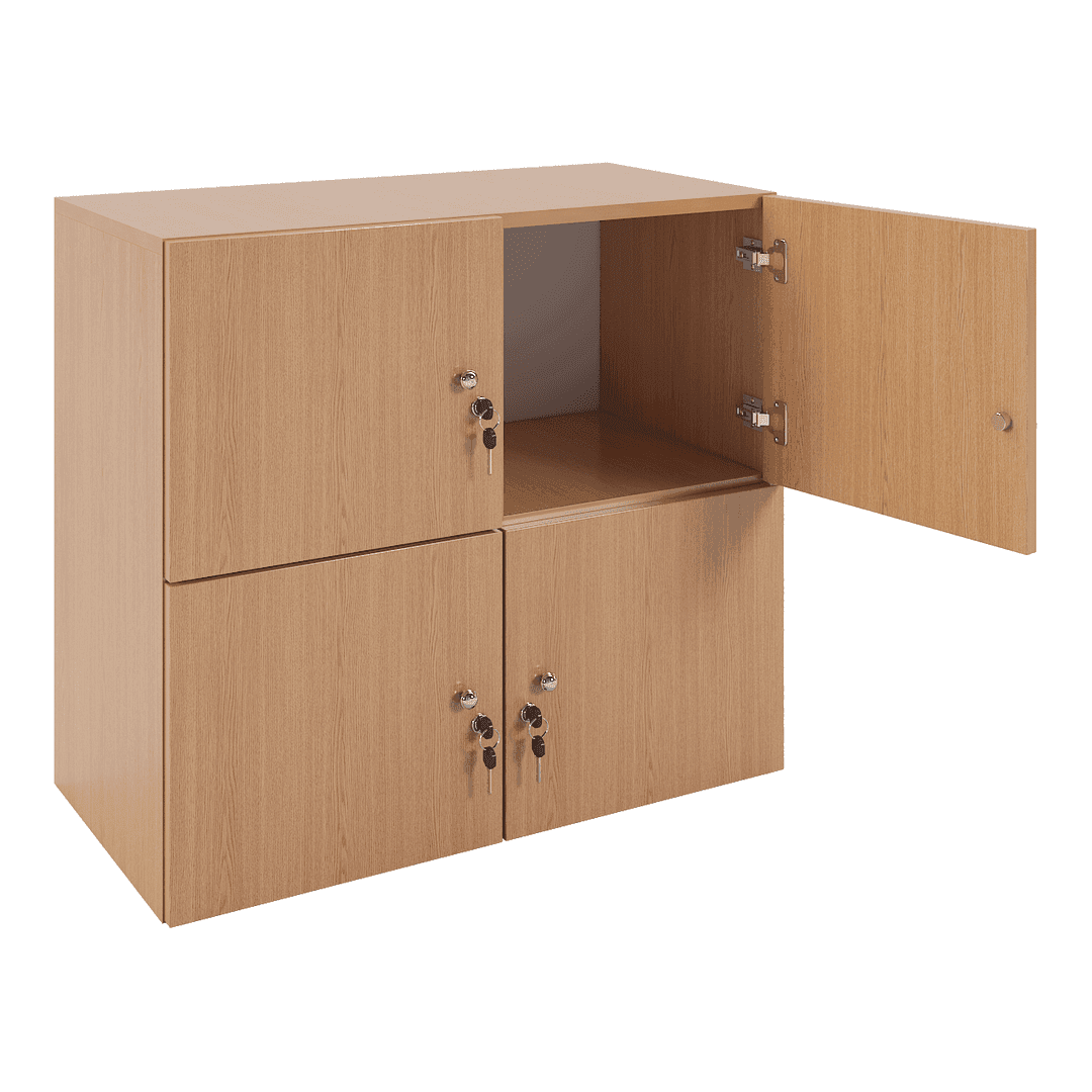 Dulap suprapozabil 4 casete (2x2) 800x400x720, Stejar - imaginea 2