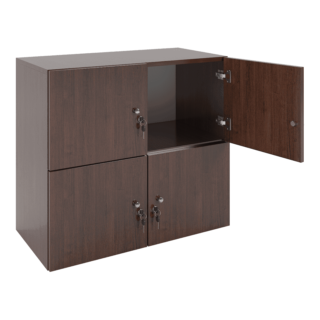 Dulap suprapozabil 4 casete (2x2) 800x400x720, Wenge - imaginea 2
