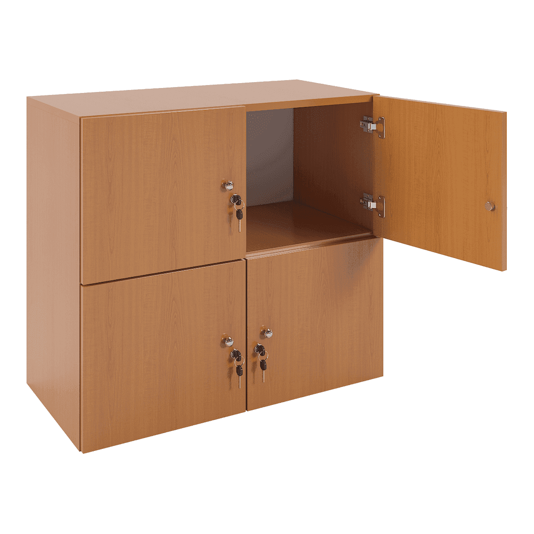 Dulap suprapozabil 4 casete (2x2) 800x420x720, Cireș - imaginea 2