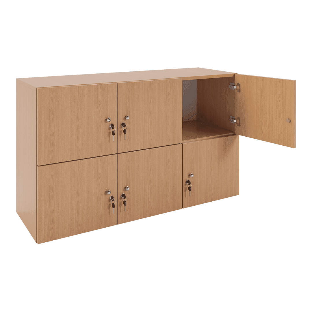 Dulap suprapozabil 6 casete (3x2) 1200x400x720, Stejar - imaginea 2
