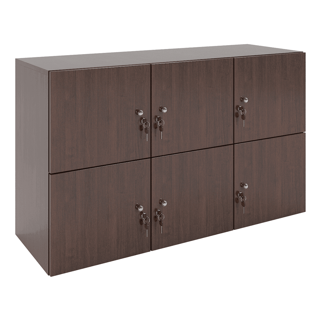 Dulap suprapozabil 6 casete (3x2) 1200x400x720, Wenge