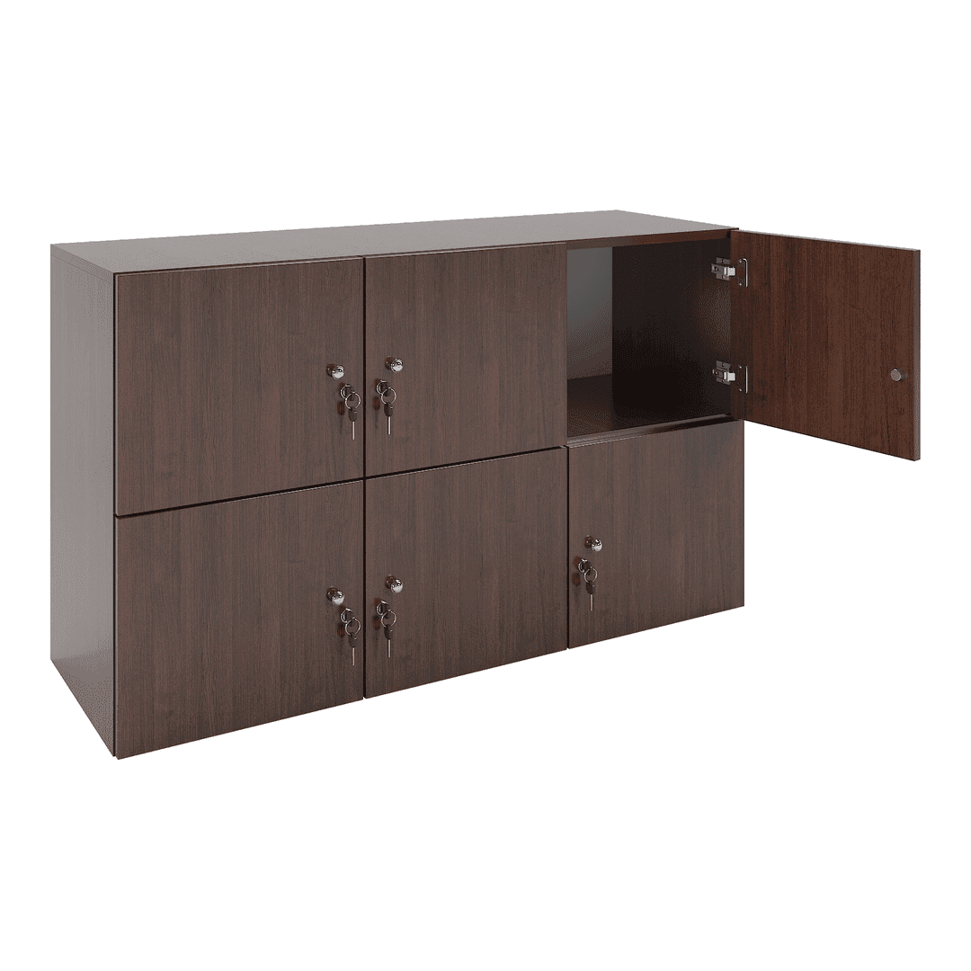 Dulap suprapozabil 6 casete (3x2) 1200x420x720, Wenge - imaginea 2