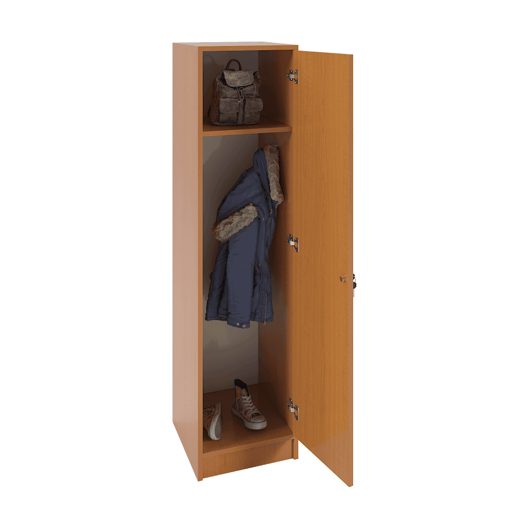 Dulap vestiar elevi 1 ușă 400x420x1600, Cireș - imaginea 2
