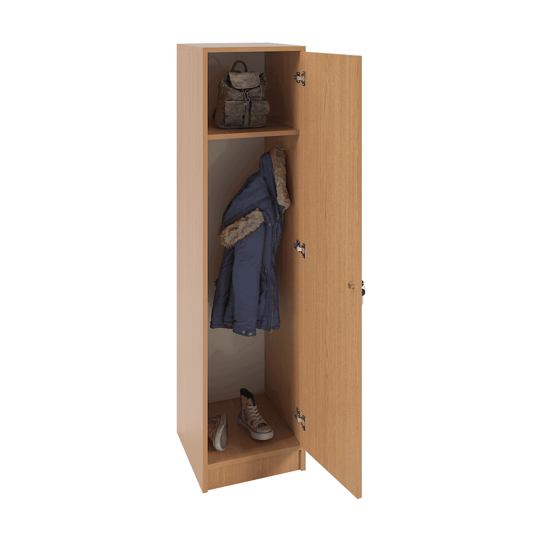 Dulap vestiar elevi 1 ușă 400x420x1600, Stejar - imaginea 2