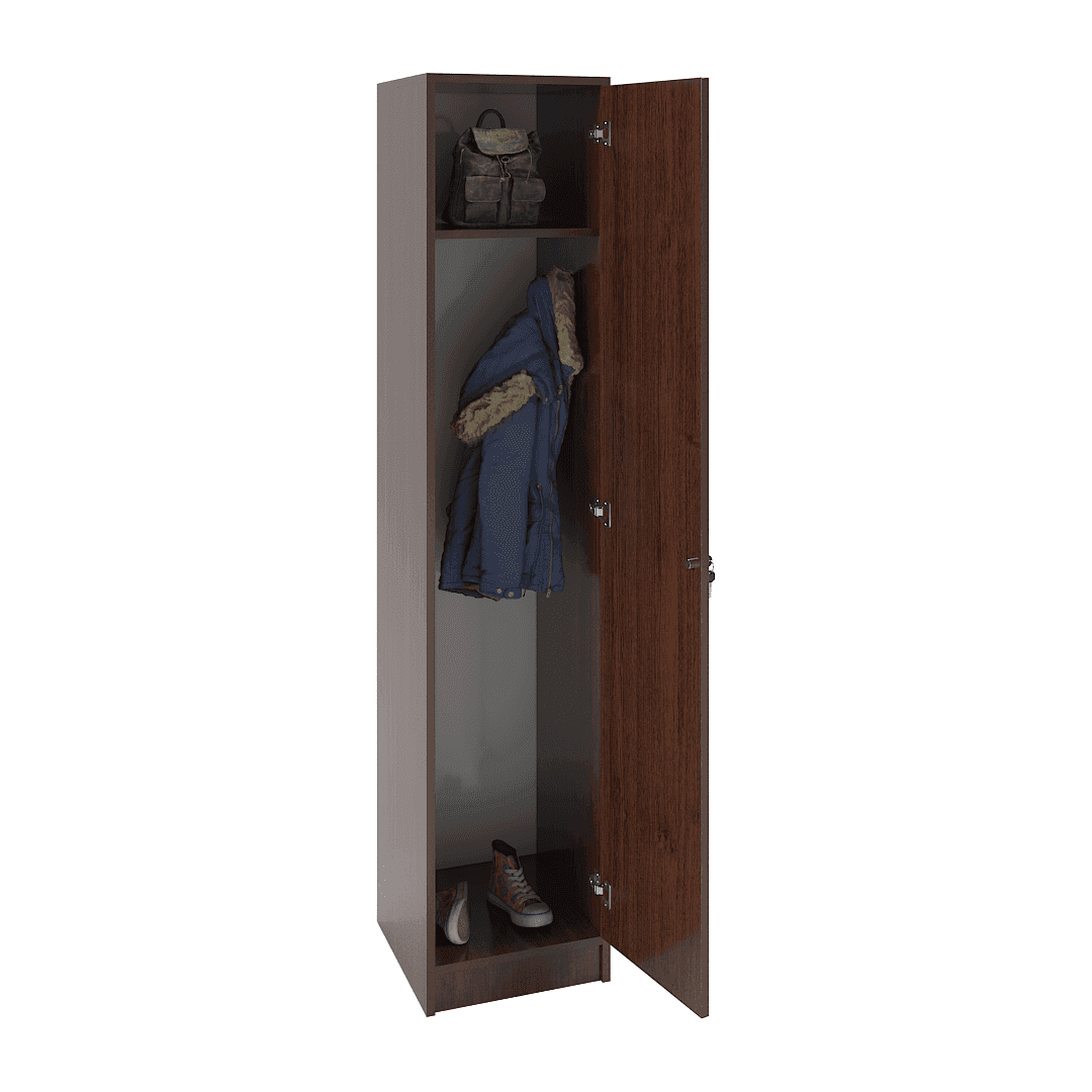Dulap vestiar elevi 1 ușă 400x420x1900, Wenge - imaginea 2