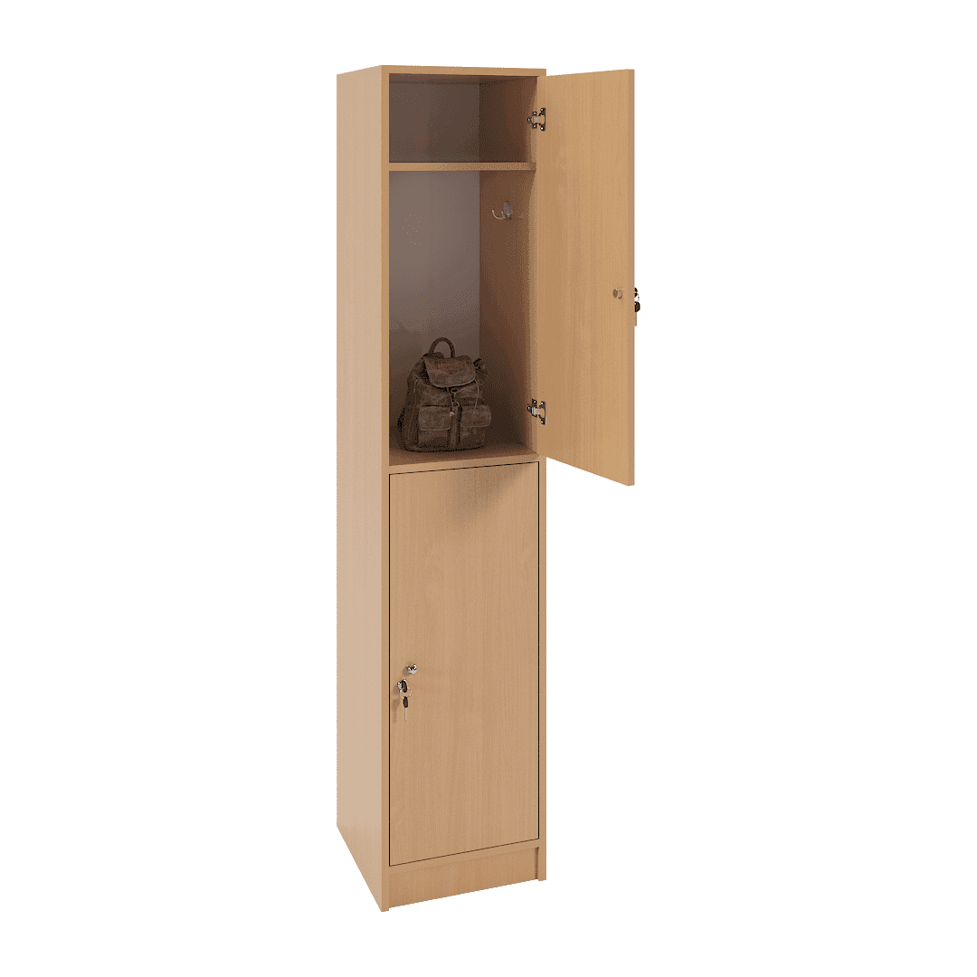 Dulap vestiar elevi 2 casete (1x2) 400x420x1900, Fag - imaginea 2