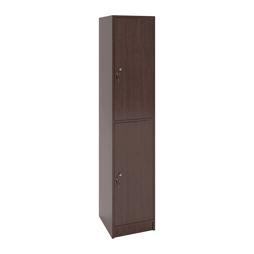Dulap vestiar elevi 2 casete (1x2) 400x420x1900, Wenge