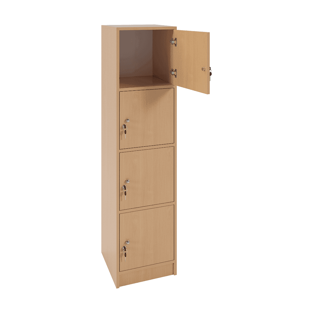 Dulap vestiar elevi 4 casete (1x4) 400x420x1600, Fag - imaginea 2