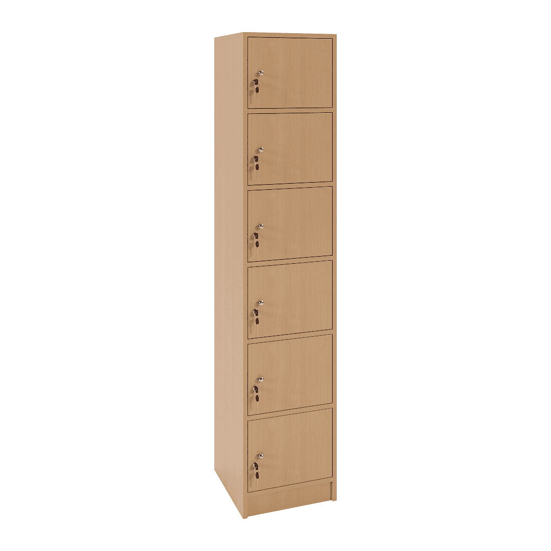 Dulap vestiar elevi 6 casete (1x6) 400x420x1900