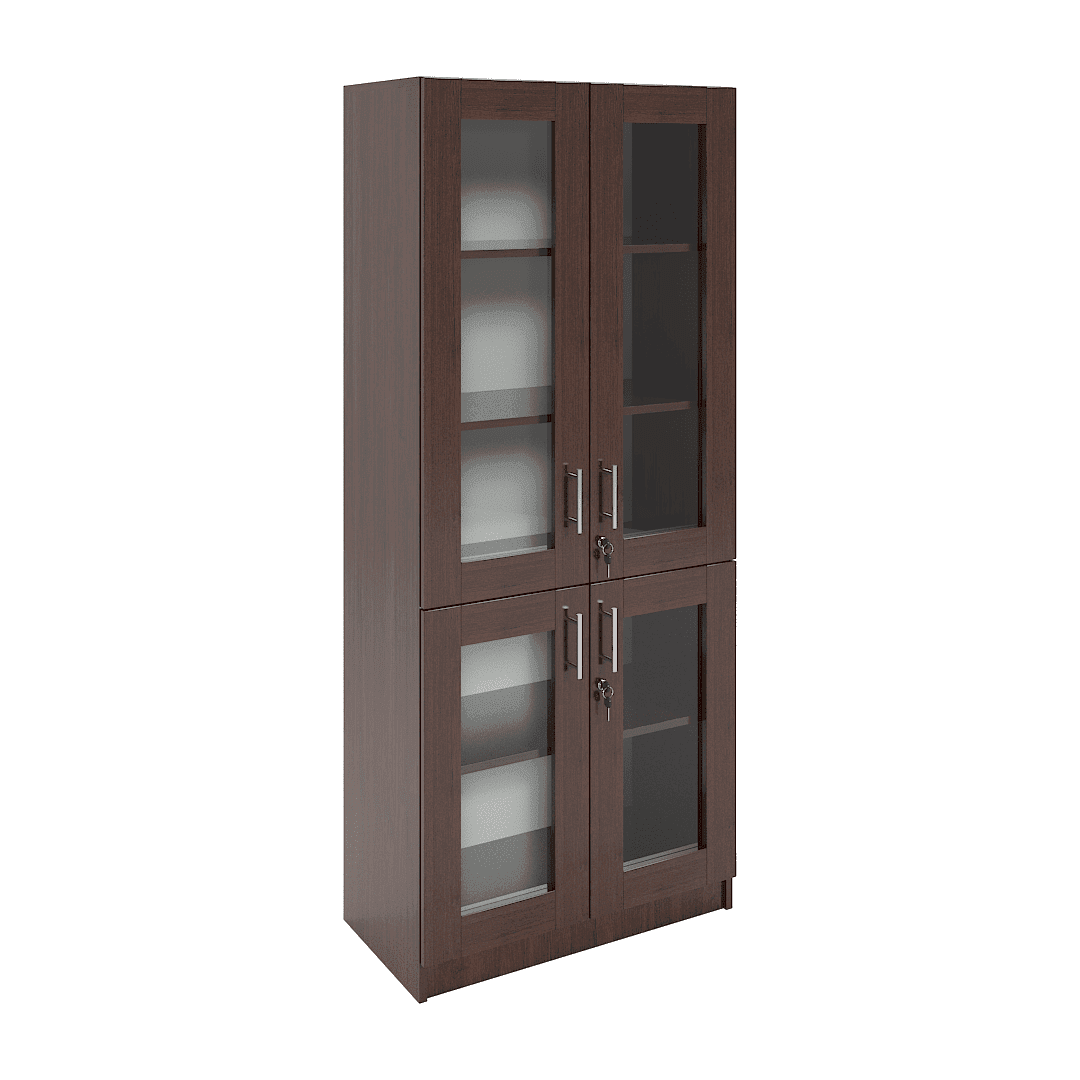 Dulap vitrină 4 uși sticlă 800x420x1900, Wenge