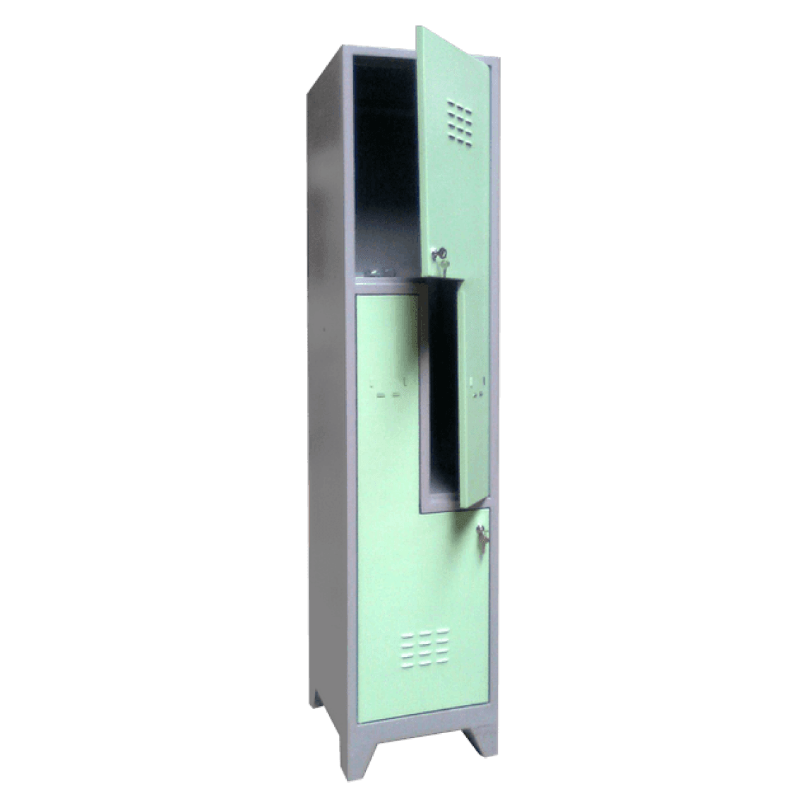 Dulap vestiar metalic 2 usi Z 400x450x1800 - imaginea 2