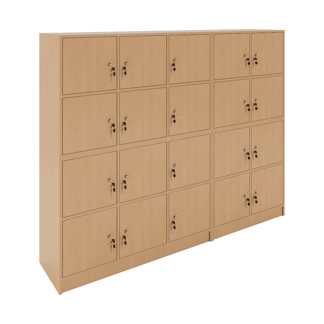 Perete vestiar elevi 20 casete (5x4) 2000x420x1600