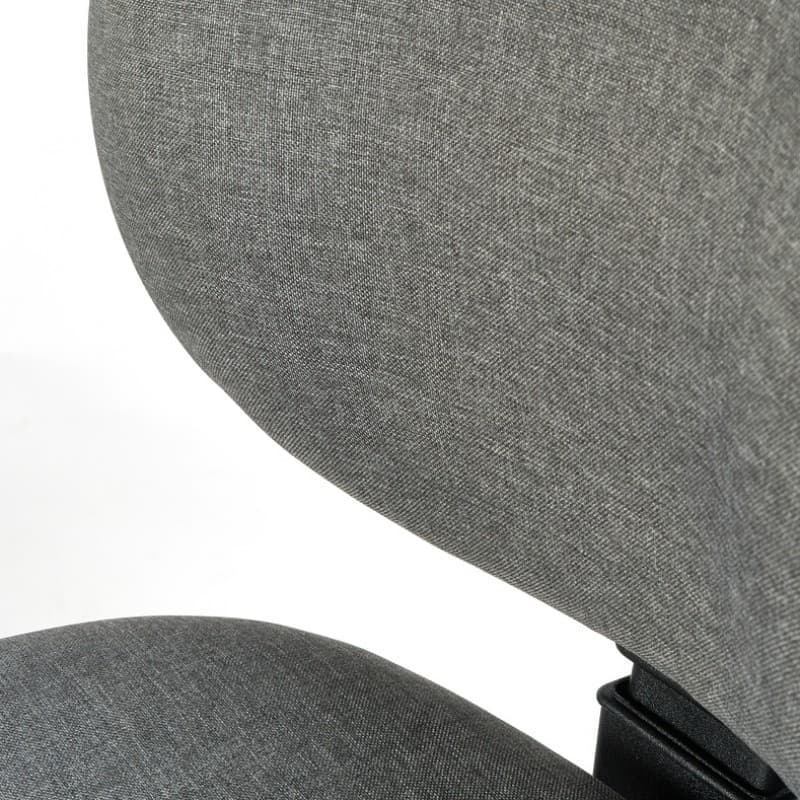 Scaun ergonomic rotativ Xenia Gri textil cu brate - imaginea 5