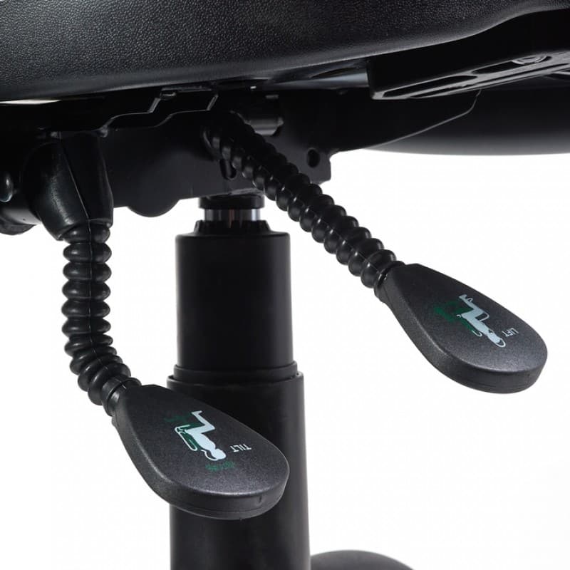 Scaun ergonomic rotativ Xenia Gri textil cu brate - imaginea 6